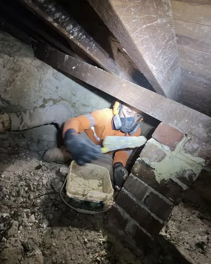 Subfloor inspection under a Perth home